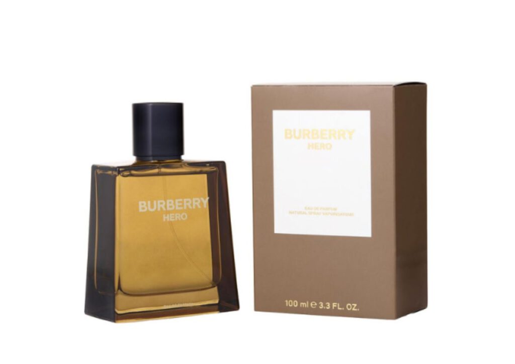 Herrenparfüm für Herbst Burberry Hero Eau de Parfum mit Flacon und Verpackung