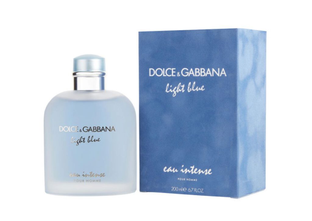 Herrenparfüm für Sommer Dolce und Gabanna Light Blue Intense Eau de Parfum mit Flacon und Verpackung