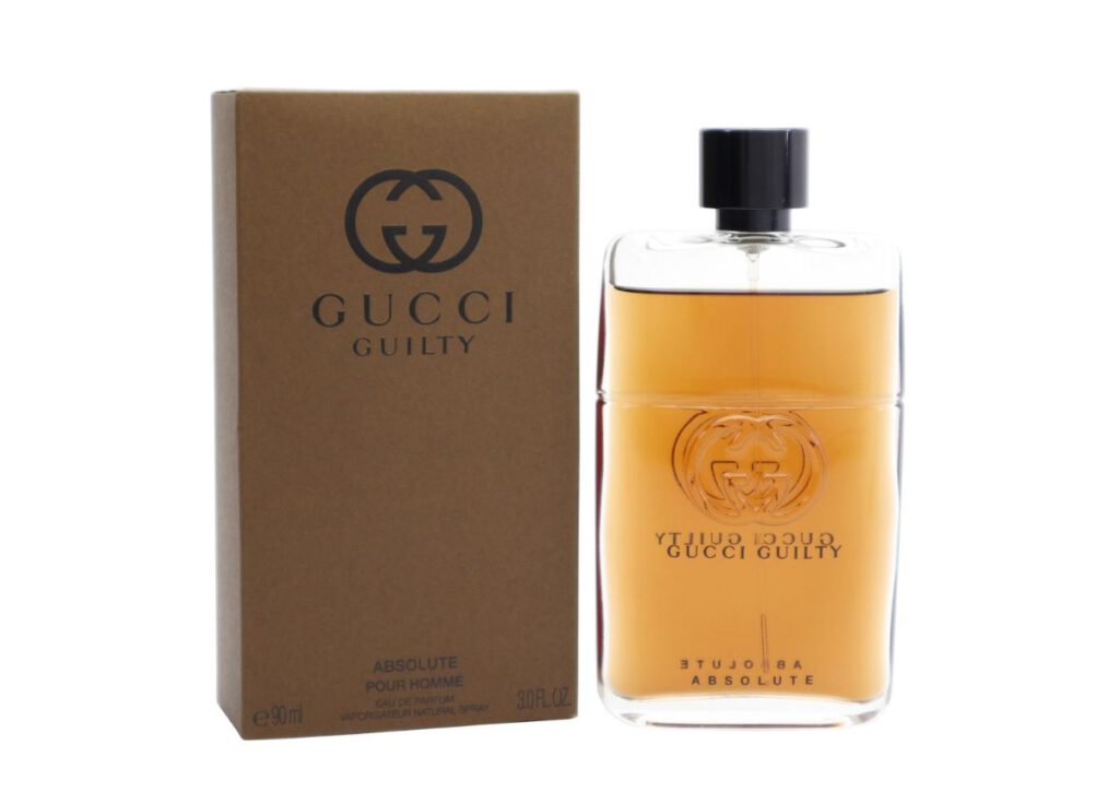 Herrenparfüm für Date Gucci Guilty Absolute Eau de Parfum mit Flacon und Verpackung