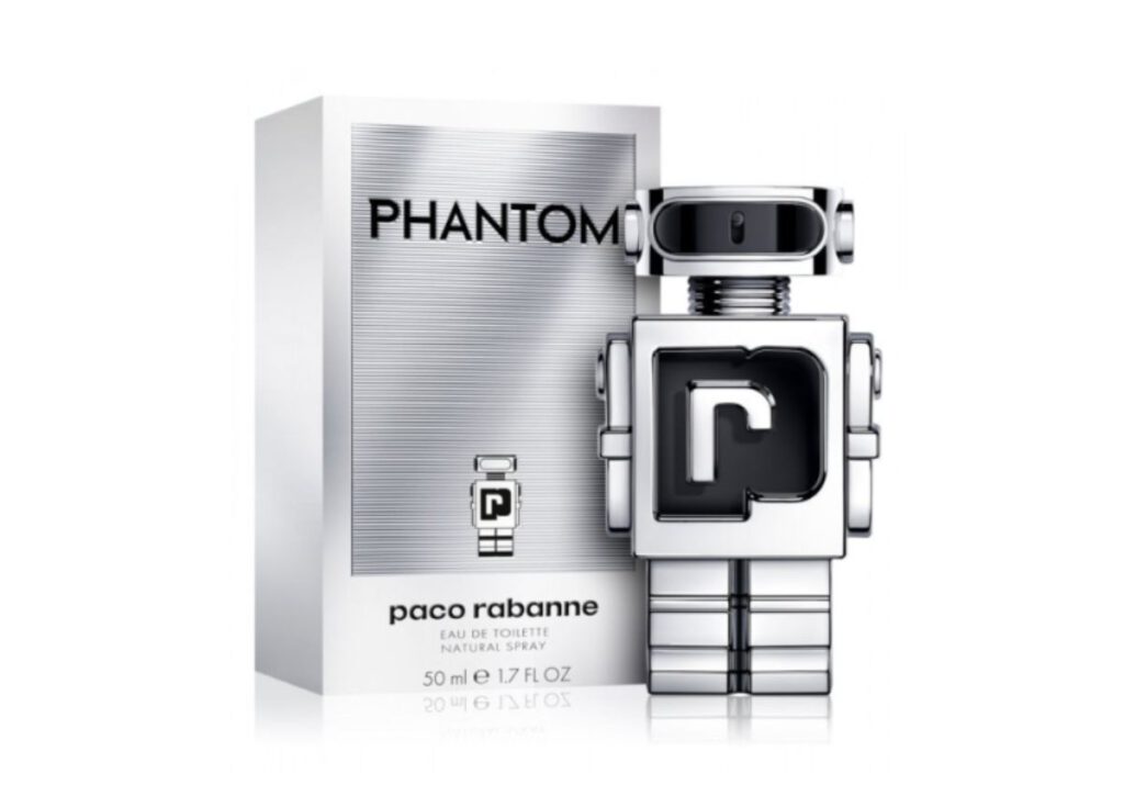 Herrenparfüm für Herbst Paco Rabanne Phantom Eau de Toilette mit Flacon und Verpackung