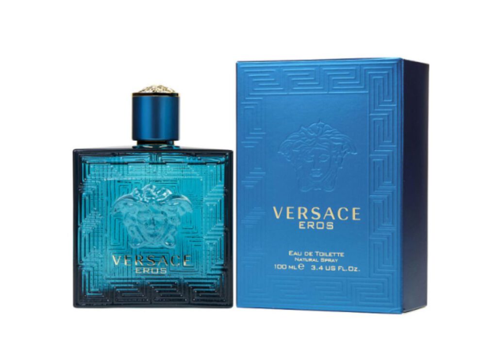 Herrenparfüm für Club Versace Eros Eau de Toilette mit Flacon und Verpackung